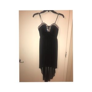 Black Elegant High low Dress